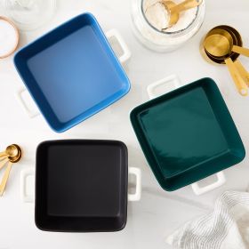 Square Stoneware Baking Dish (Color: Green)