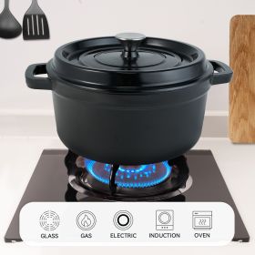 Cast iron Dutch POTS are suitable for gas, electric, ceramic, induction furnaces, and even grills. It can be used for cooking (Color: Black)